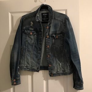 Silver Jeans , Denim Jacket .